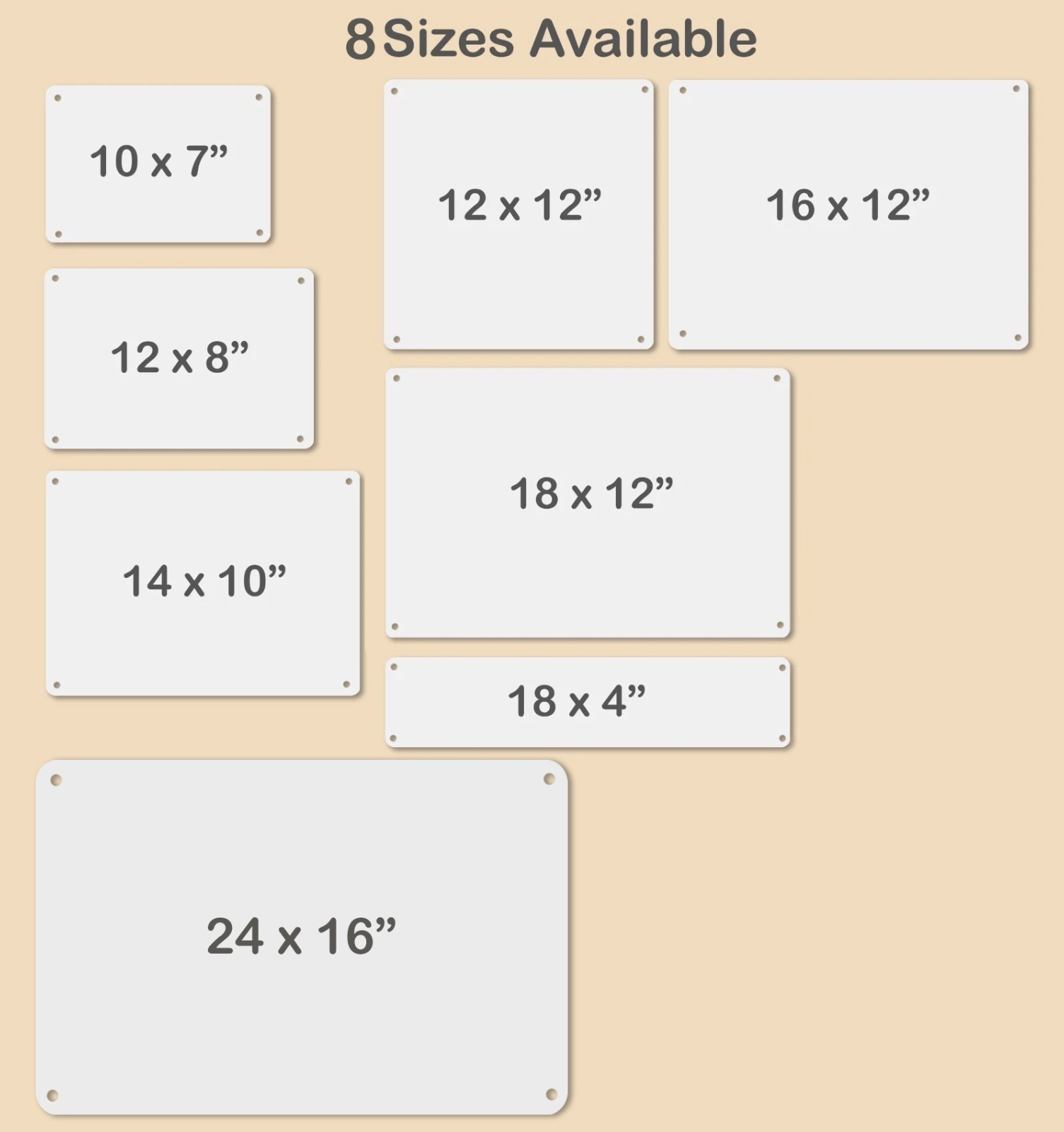 Personalized Custom Aluminum Signs, 12×8″, for Outdoor, Indoor, Office, Airbnb