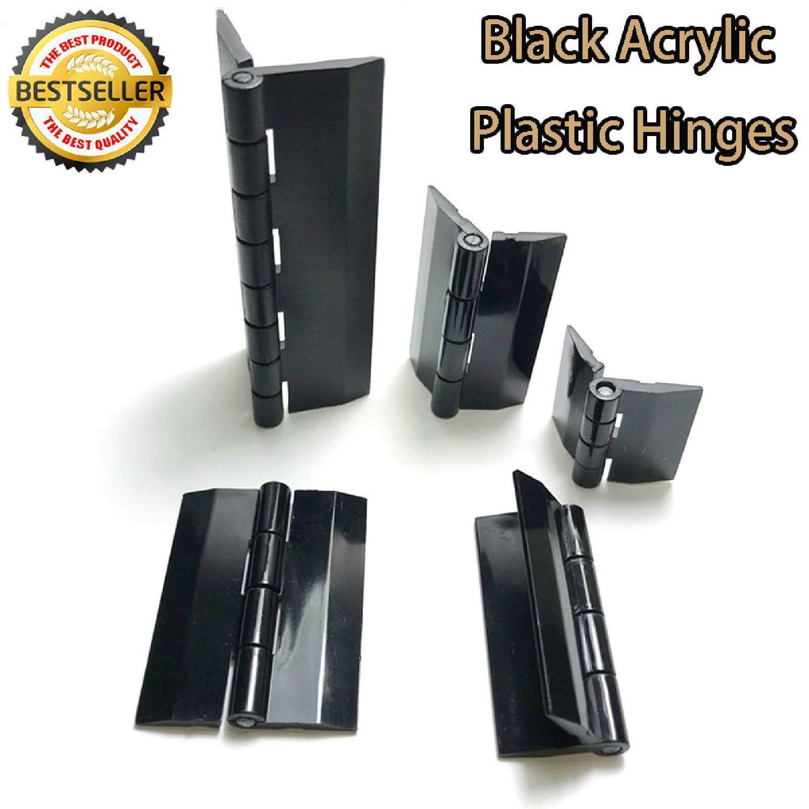 25mm-75mm Black Acrylic Plastic Piano Continuous Hinges Hinge Transparent DIY