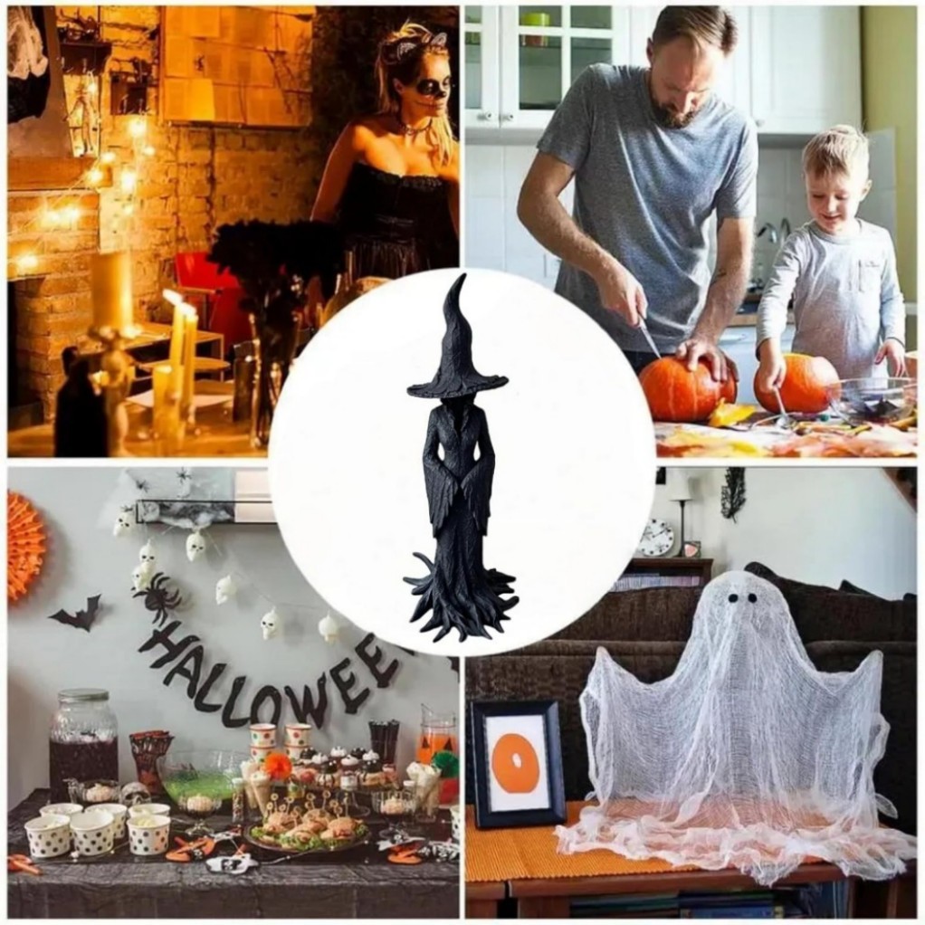 1 Pack Cracker Barrel Tree Witch Statue 2025 30 cm Halloween Decor – New in Box