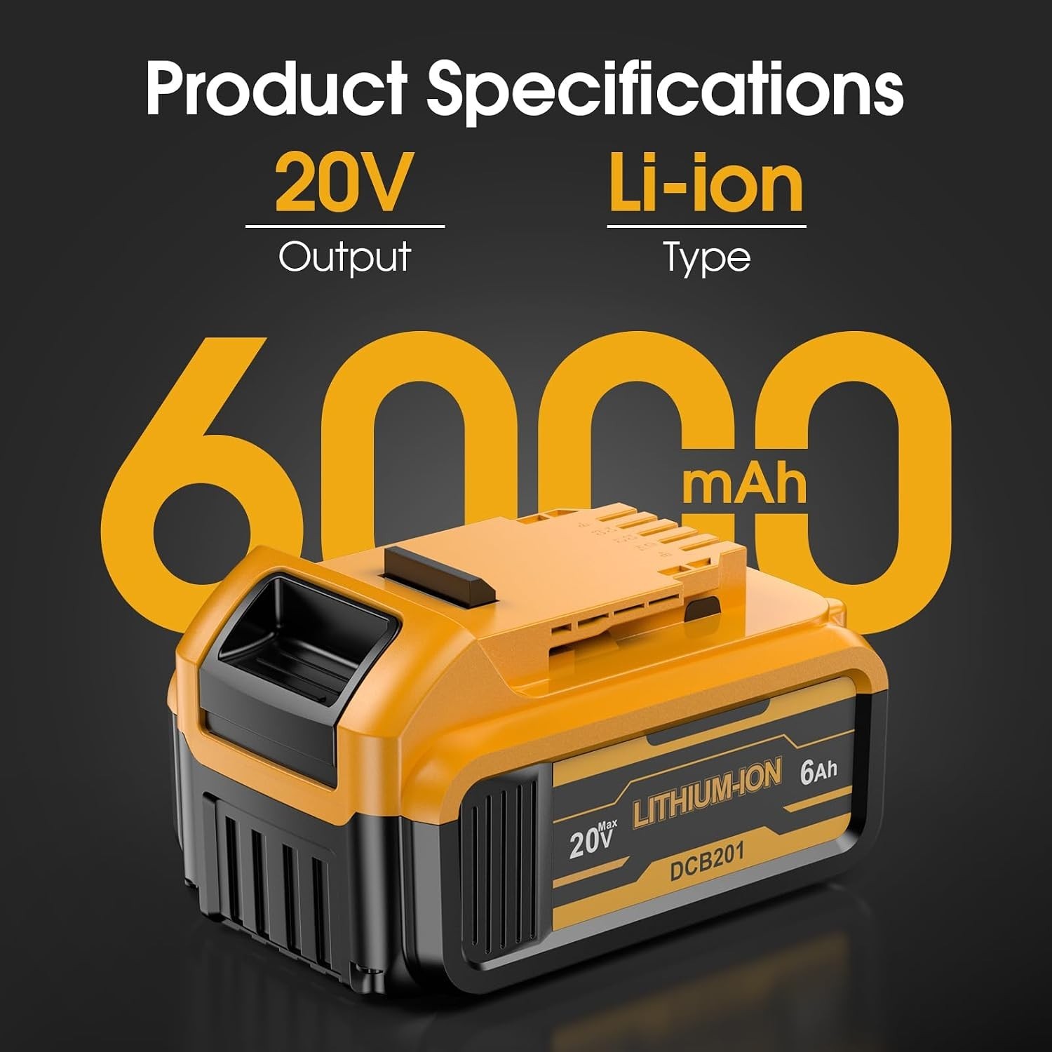High Capacity 20V Max Lithium-ion Batteries (2 Pack)