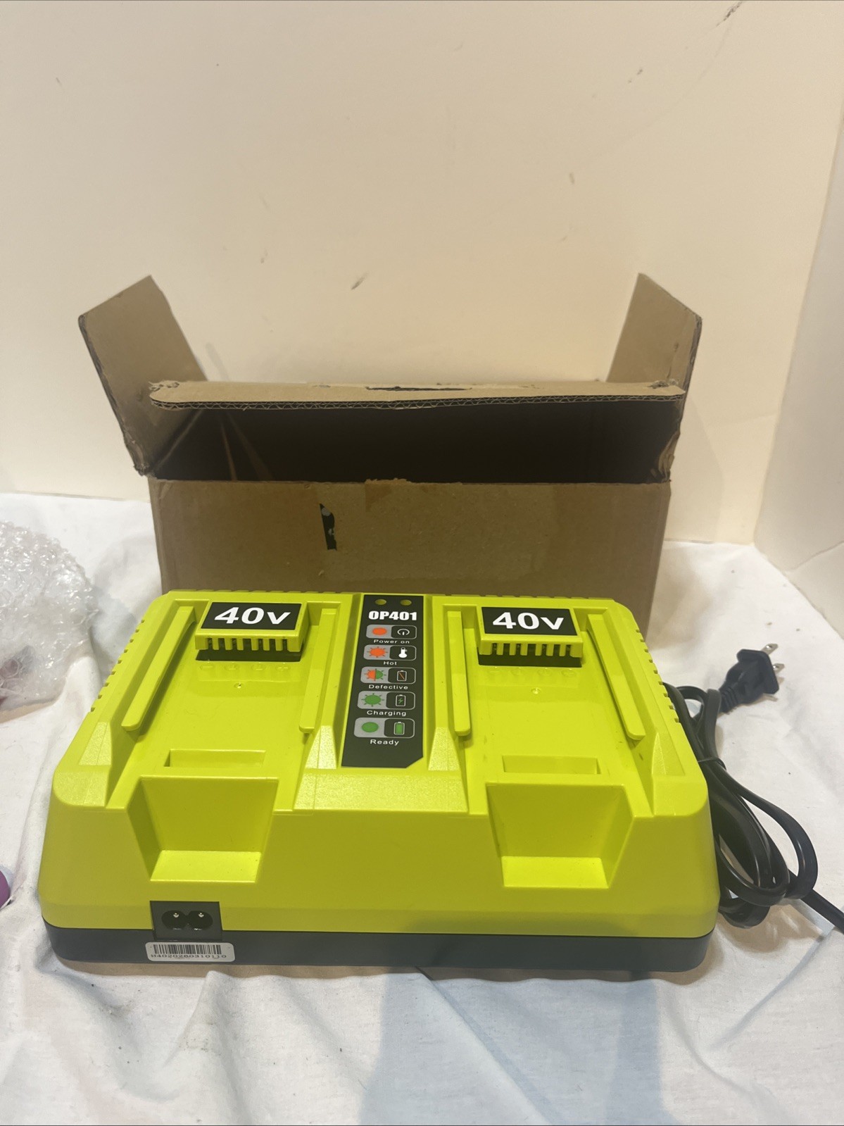 40V Dual Port Rapid Charger for Ryobi Lithium-ion Battery OP401 OP4060 OP4050