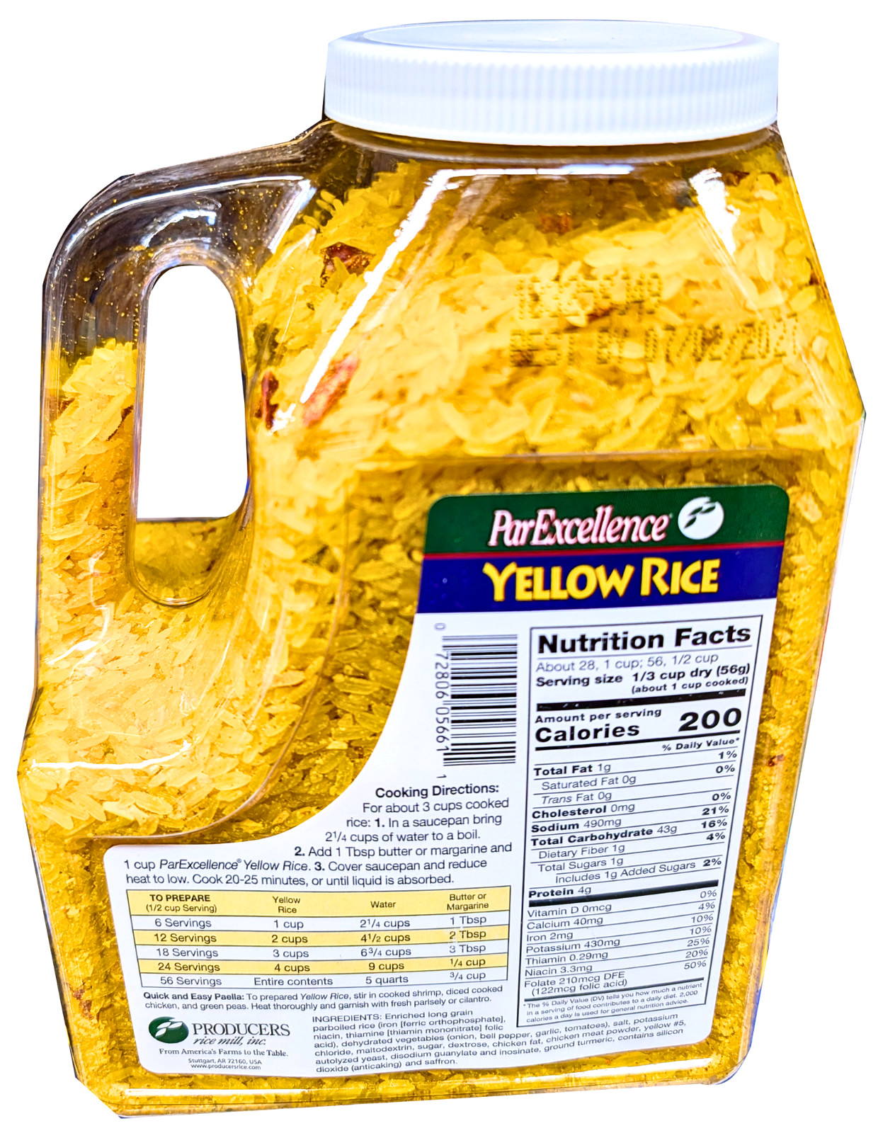 ParExcellence Yellow Rice Authentic Spanish Rice 3.5 Lbs. EXP 07/2027