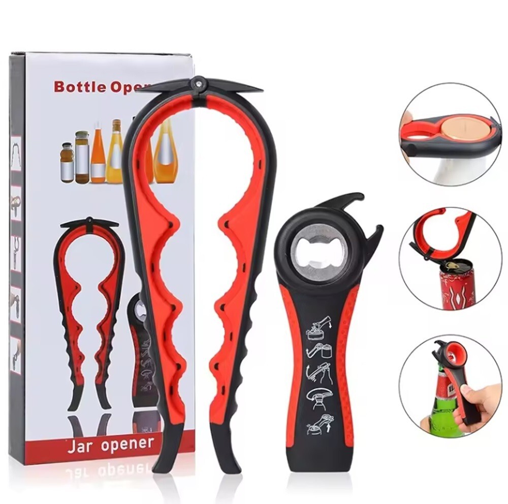 Jar Opener Manual Can Opener, 5-in-1 Bottle Opener, Multi Kitchen Tools Set