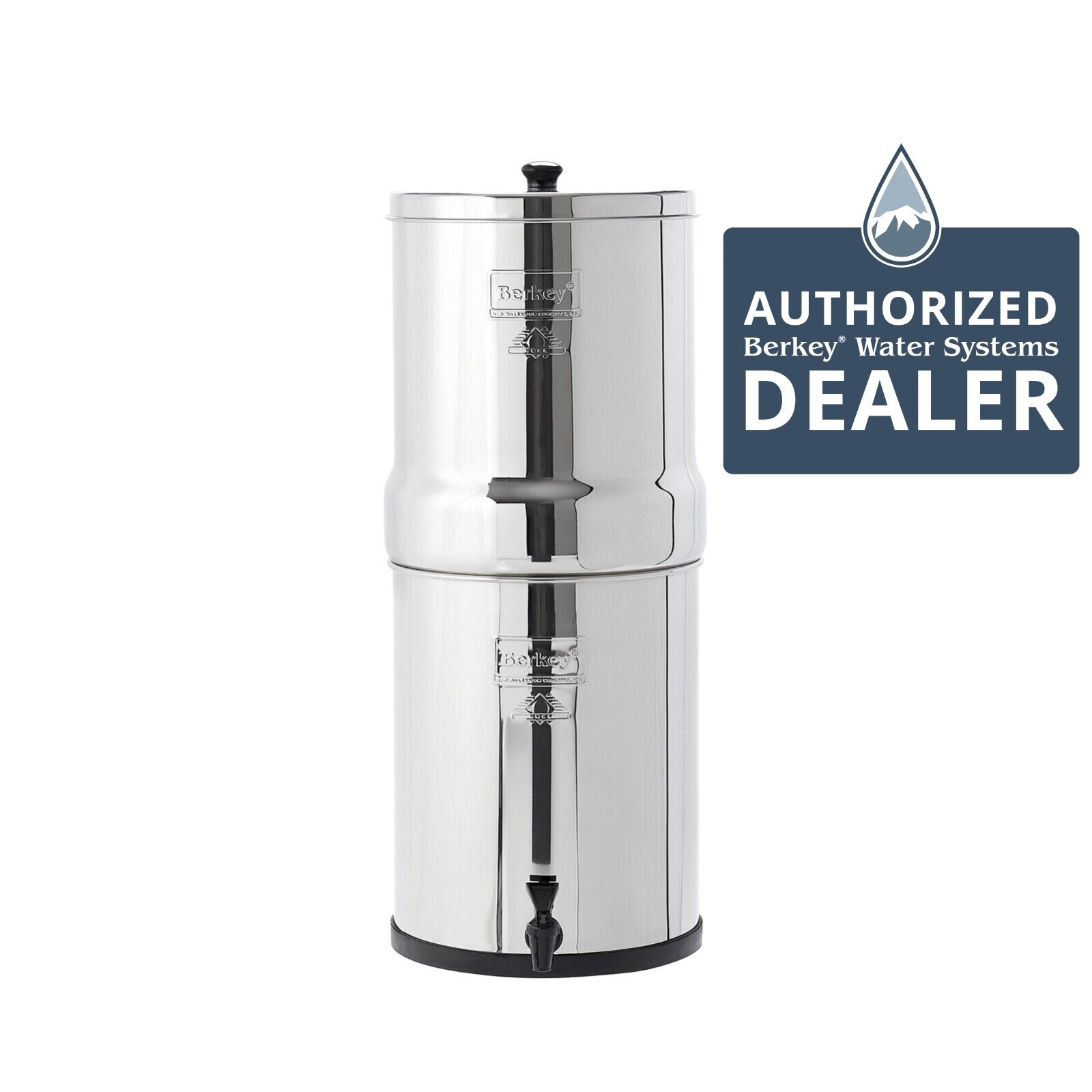 New Royal Berkey Water 3.25 gal. System w/2 7″ British Berkefeld Ceramic Filters