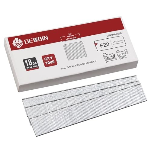 18 Gauge 3/4-inch Galvanized Brad Nails, 1000 Count, Silver