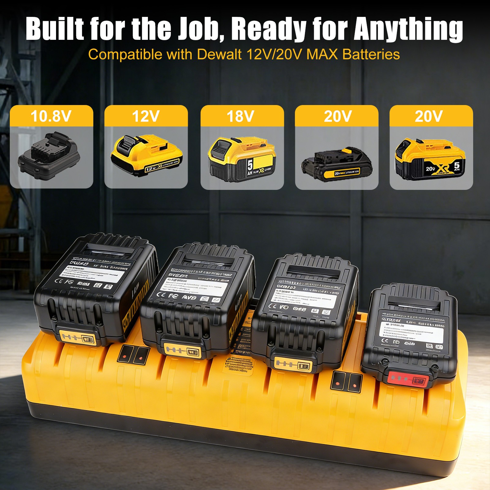 4x 8Ah Lithium Battery for DeWalt 20V MAX DCB206 DCB204 DCB200 & DCB104 Charger