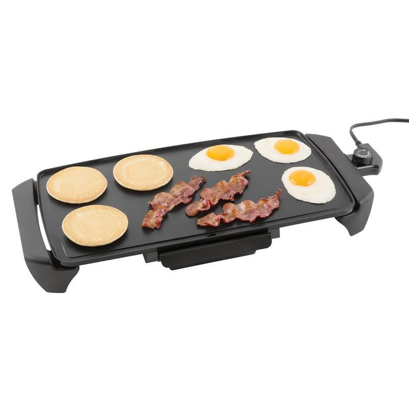 Electric Griddle Temperature Control Dishwasher Safe Parts 1500W Ceramic Coating