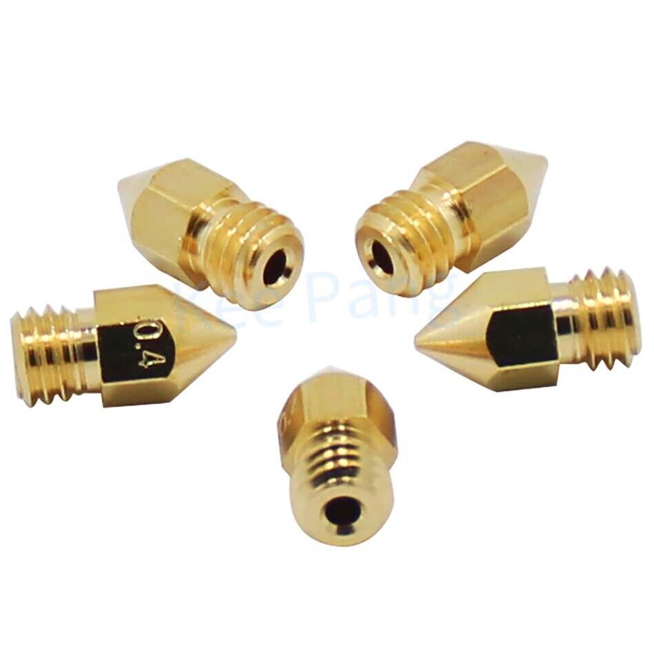 3D Printer 0.1-1.0mm Brass Mk8 Extruder Nozzle Print Heads For 1.75/3mm Makerbot