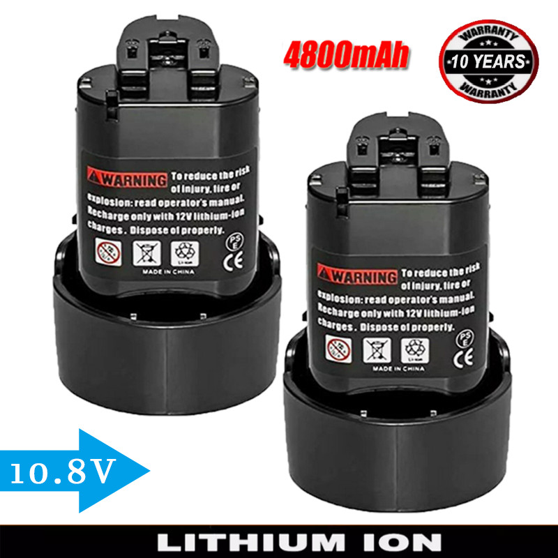 2PCS For Makitas 10.8V 12V 12 Volt Max Lithium-Ion BL1013 BL1014 4.8Ah Battery