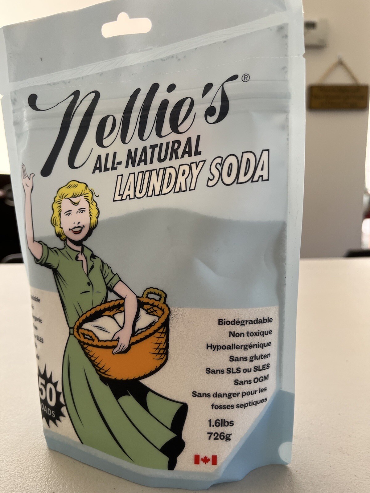 Nellie’s All Natural Laundry Soda 50 Loads 1.6 lbs Biodegradable Brand New