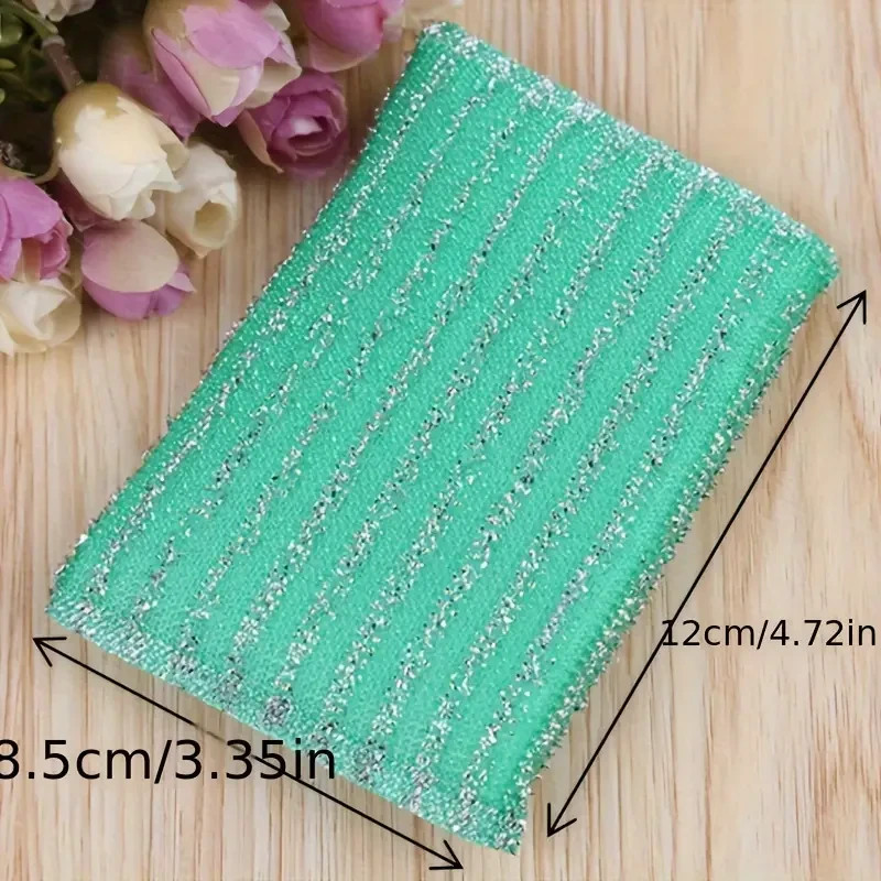 6pcs Kitchen Cleaning Sponges Reusable Steel Scrub Multi-Use Heavy Duty Kitchen