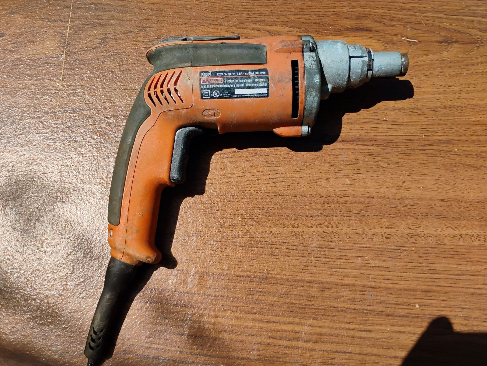 Used RIDGID R6000 Corded Drywall Screwdriver 120V 0-4000 RPM for parts