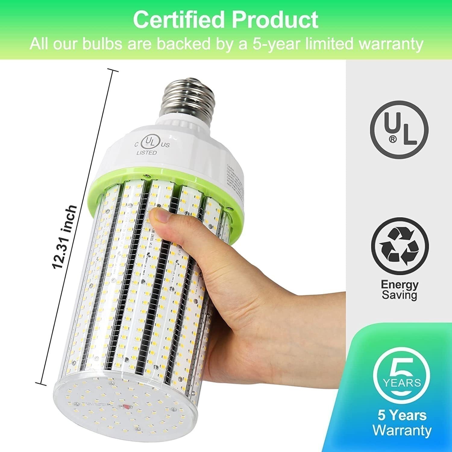 120W LED Corn Light Bulbs E39 Large Base Commercial Industrial HIgh Bay Lighting