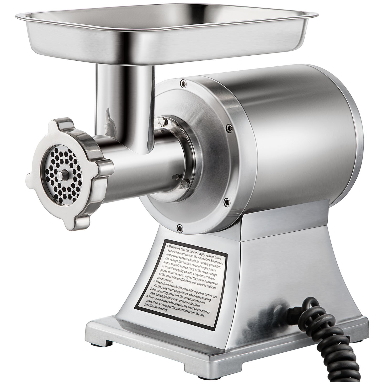 VEVOR 550lbs/H Electric Meat Grinder 1.5HP Commercial Sausage Stuffer Filler