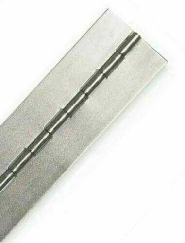 4″ x 72″ PIANO HINGE No Holes Weldable Steel Finish Continuous Nonremovable Pin