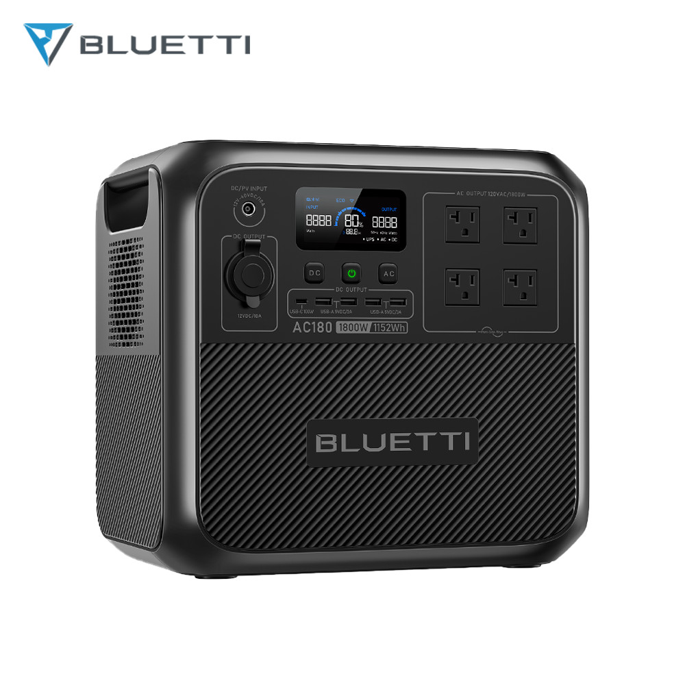 BLUETTI AC180 1800W 1152Wh Power Station Generator for Power Outage Travelling