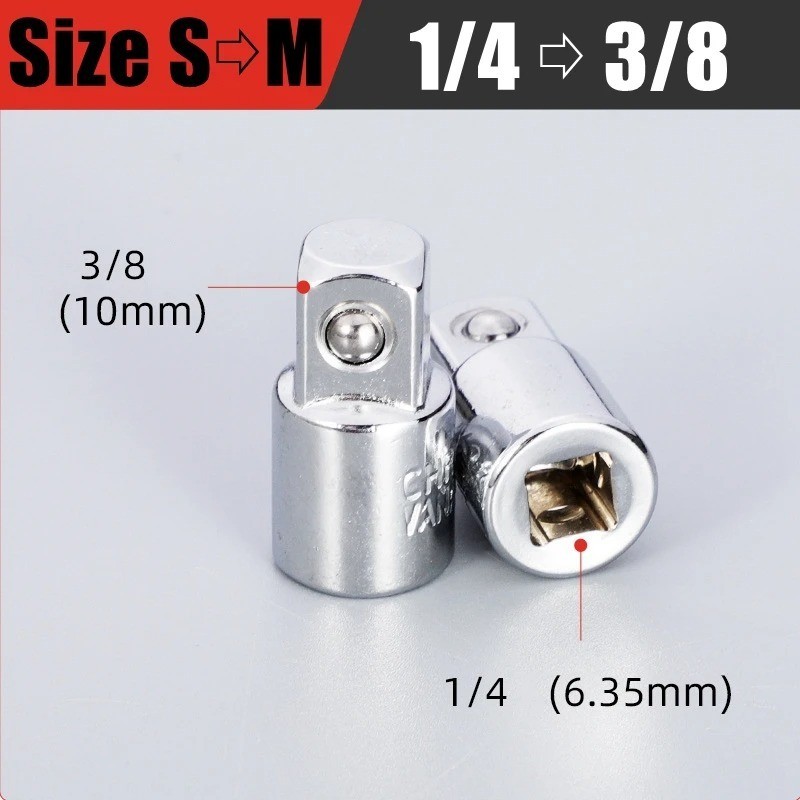 1/4 to 3/8 Socket Adapter Ratchet Drive Converter