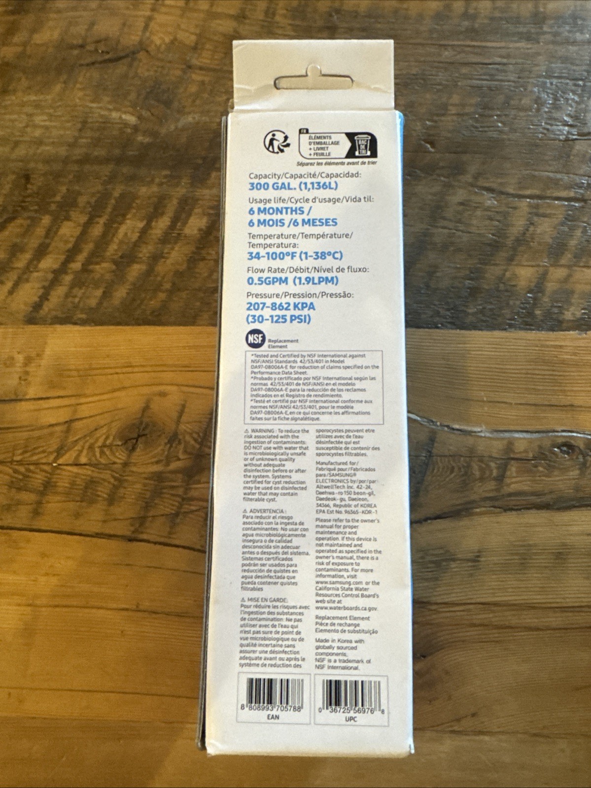 SAMSUNG Genuine Filter for Refrigerator Water and Ice, HAF-CIN/EXP, 1 Pack