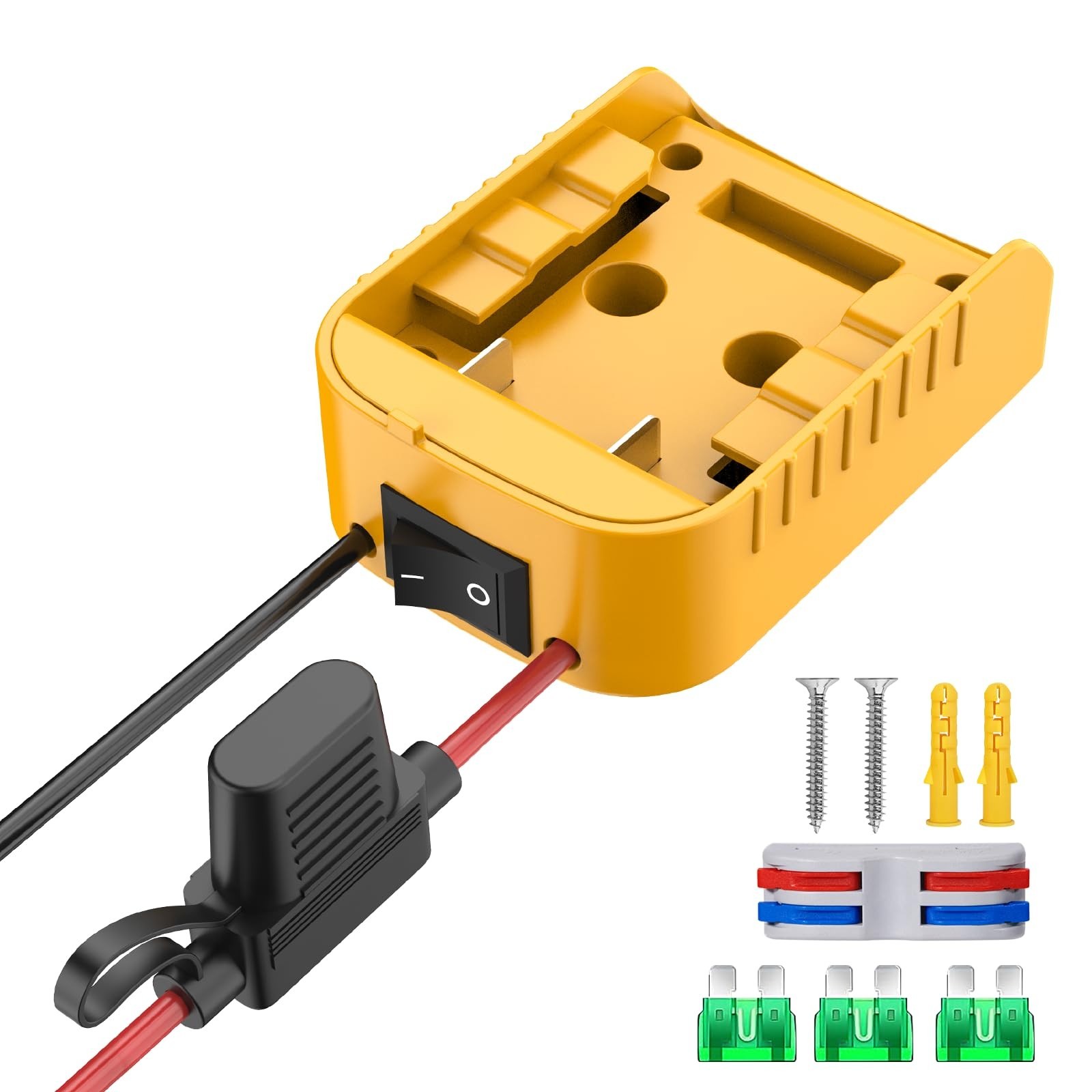 DIY Power Wheel Connector Adapter Compatible with Dewalt 20V Battery Dock