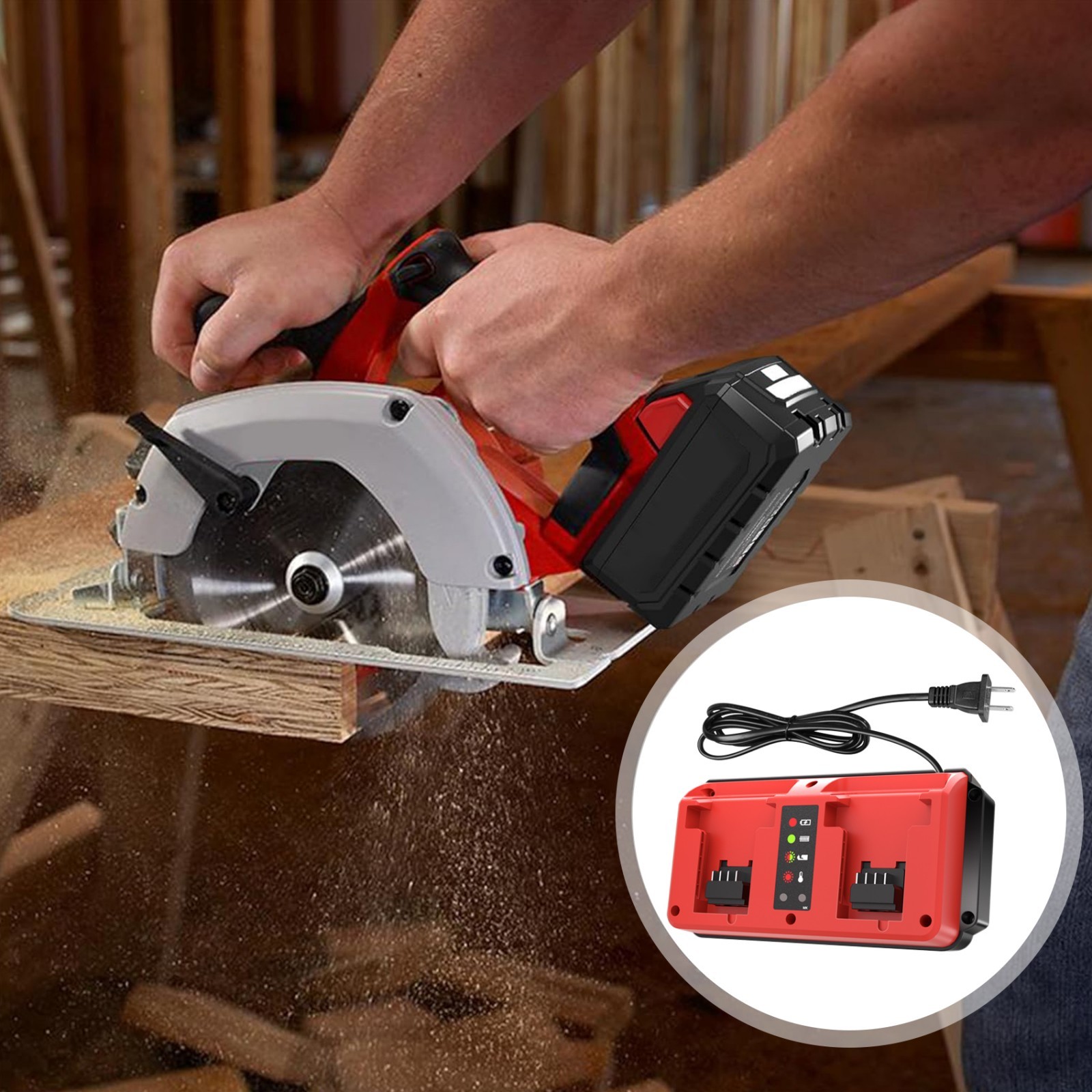 18V Dual Bay Simultaneous Charger for Milwaukee 18V M18 Battery 48-11-1850