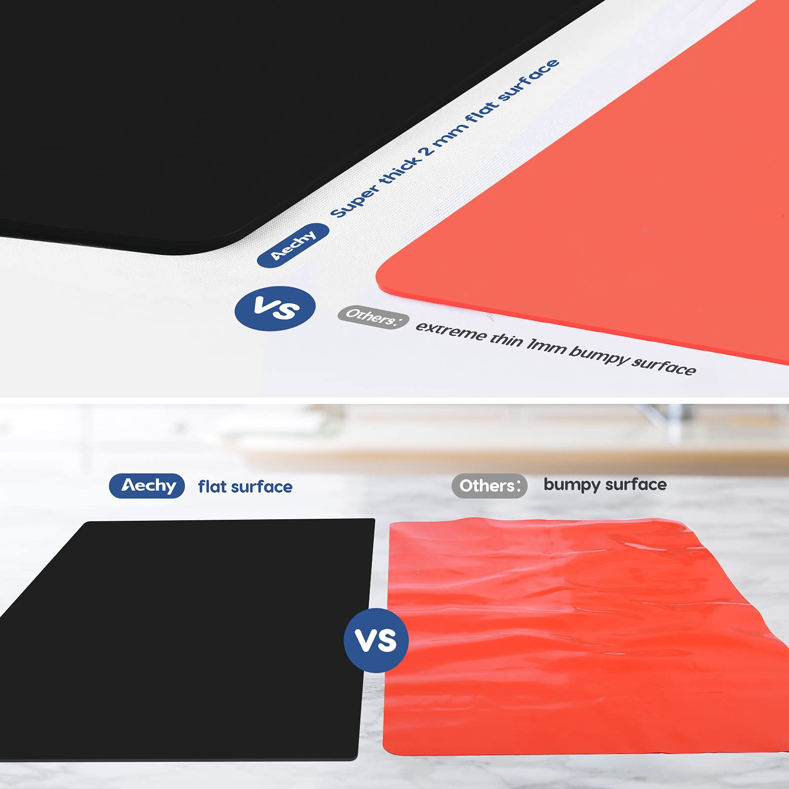 Extra Large Silicone Mat 36”x24”x0.08”, Multipurpose Silicone Mat Thick Heat …