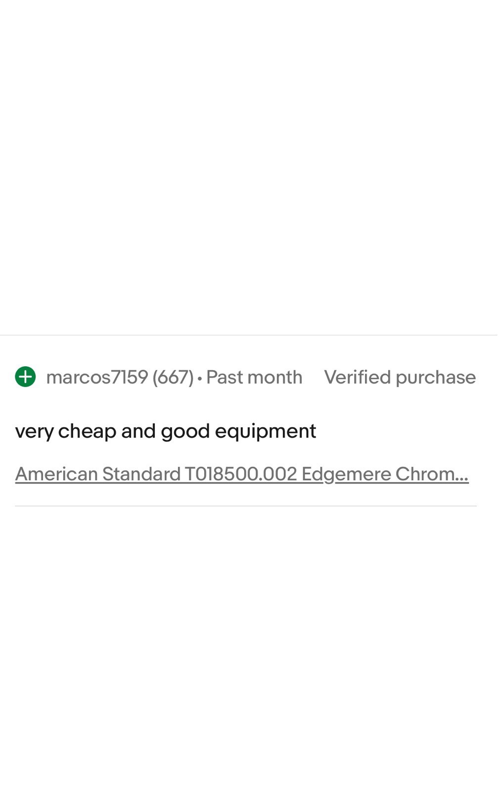 American Standard T018500.002 Edgemere Chrome Shower Valve Trim Kit (New) Qty-1