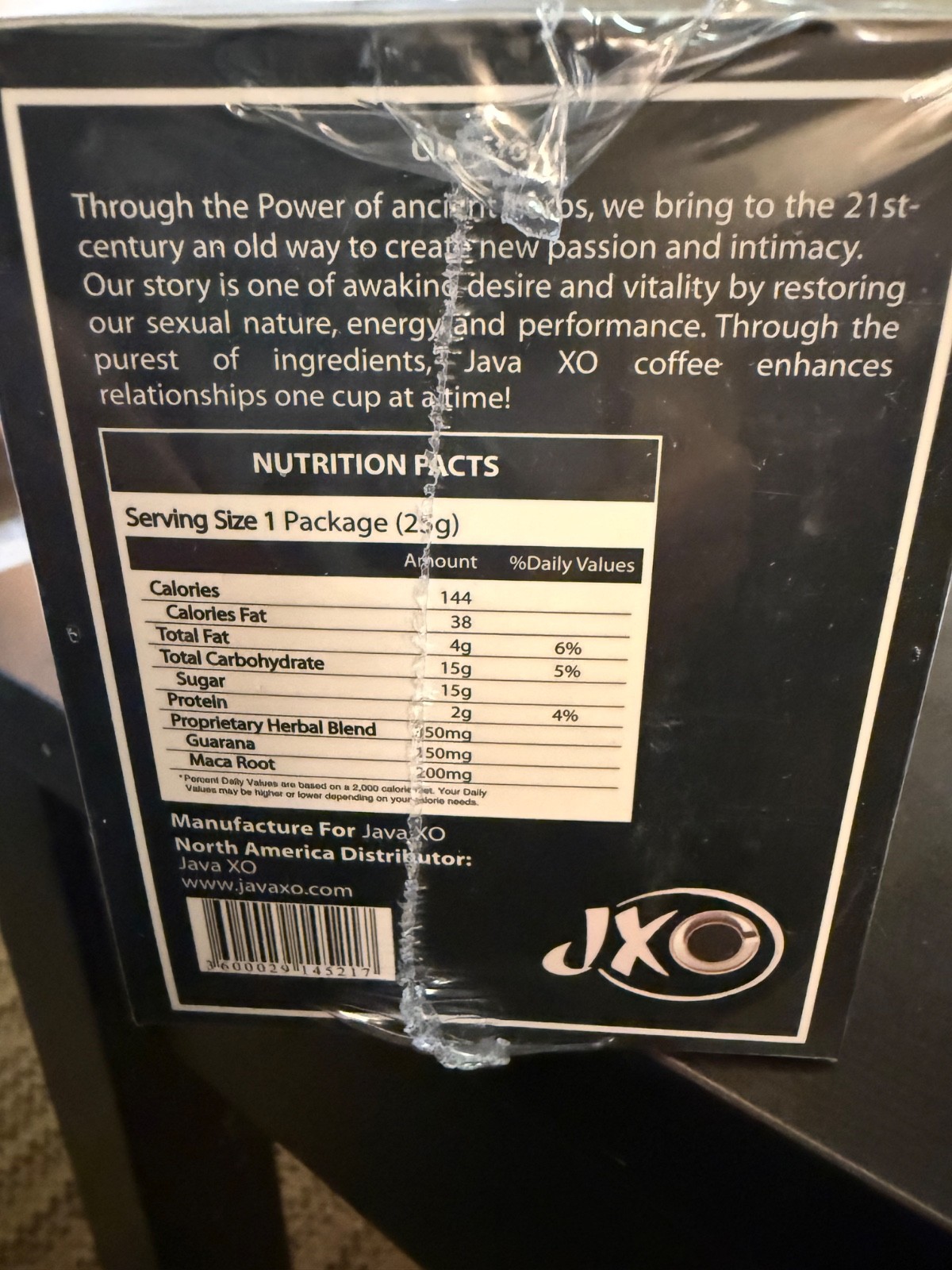 1 Box Java XO Coffee Herb For Men Energy, Masculine & Rejuvenator (10 Sachets)