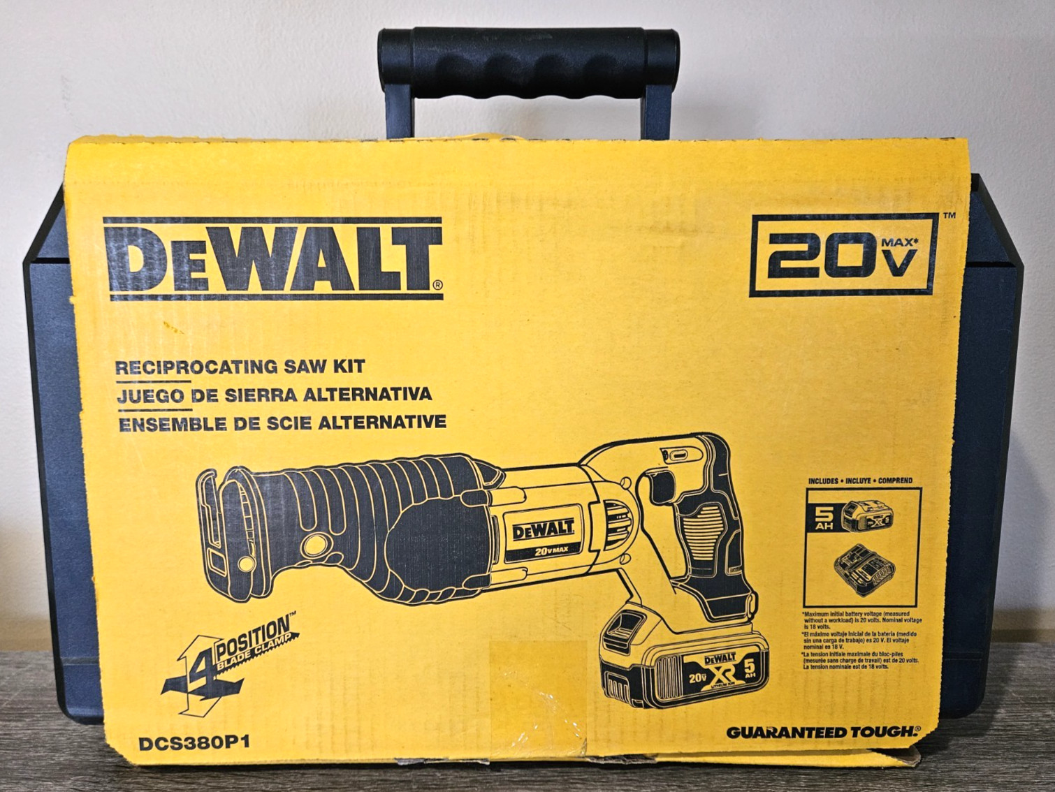 Dewalt DCS380P1 20V MAX XR Reciprocating Saw Kit 5Ah Battery, Charger &Case 2025