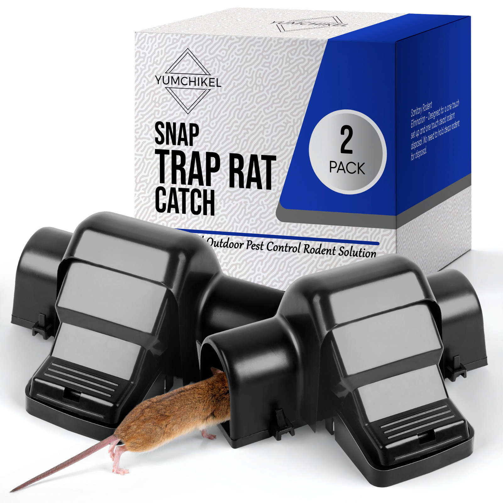 2 Pack Rat Tunnel Trap – Humane Reusable Rodent Catcher for Indoor & Outdoor
