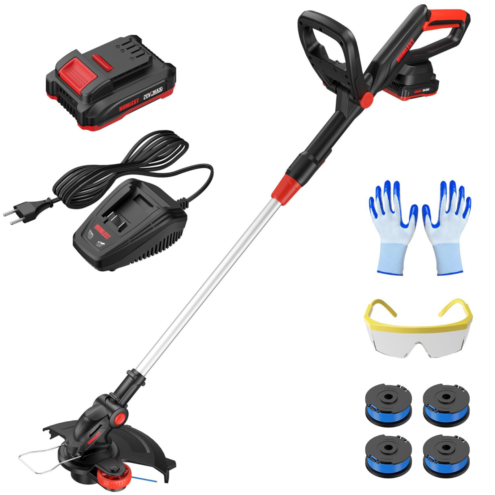 Cordless String Trimmer Set with Auto Feed Edger and Weed Trimmer – All Included