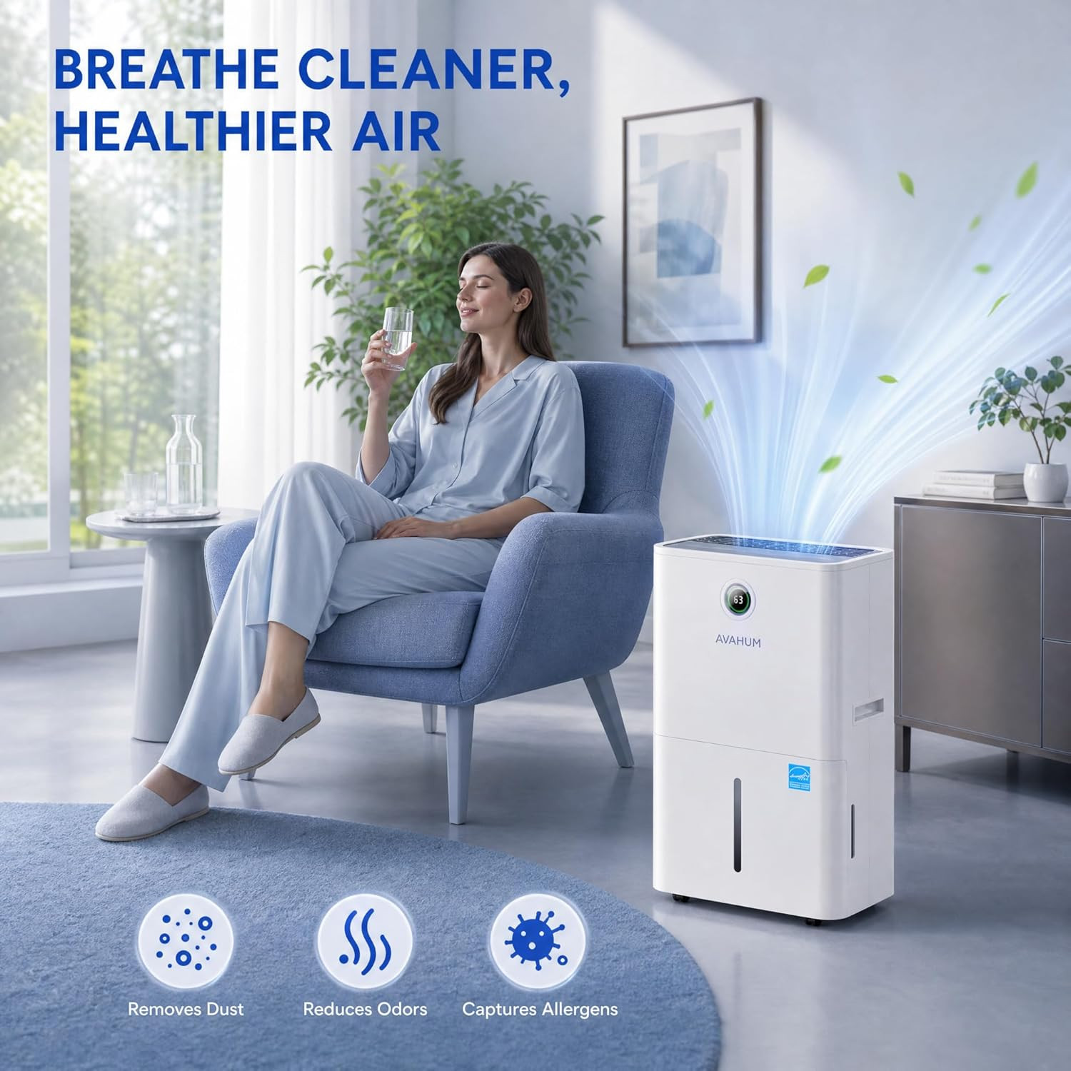 5-Year Limited Warranty150 Pint 2026 Energy Star Dehumidifier for Basement with