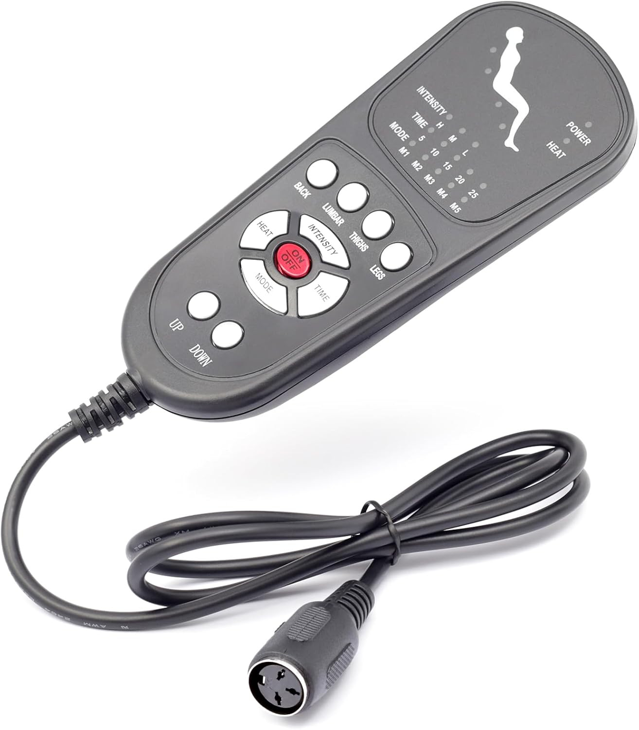 3 Pin Replacement Massage Function Remote Handset Controller for Recliner Lift C