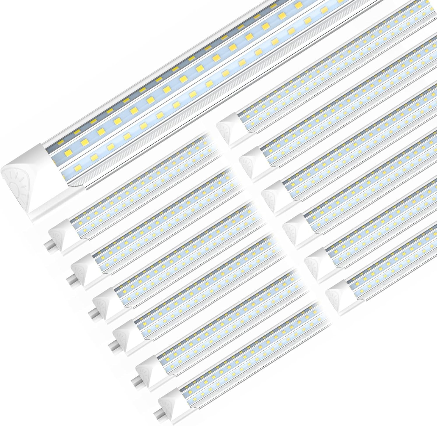 T8 4FT 8FT LED Shop Light Fixture Integrated 60W 120W Tube Light Bulbs D-Shape