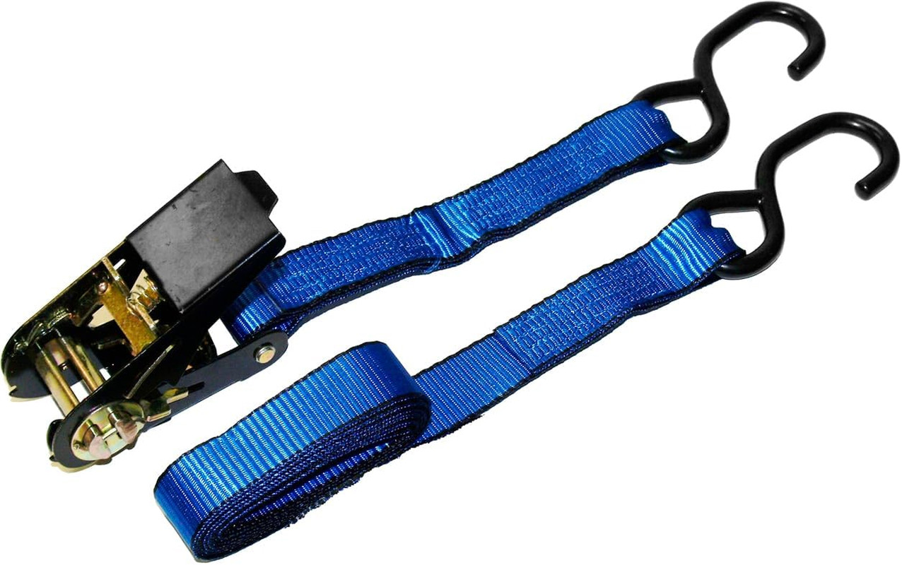 Premium Ratchet Tie down – 1 PK – 1 in – 15 FT – 500 LBS Working Load – 1500 LBS
