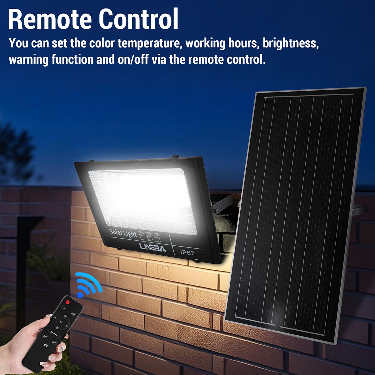 3000W 2000W Solar Lights Outdoor Security Flood Light Dusk to Dawn Solar Lamp