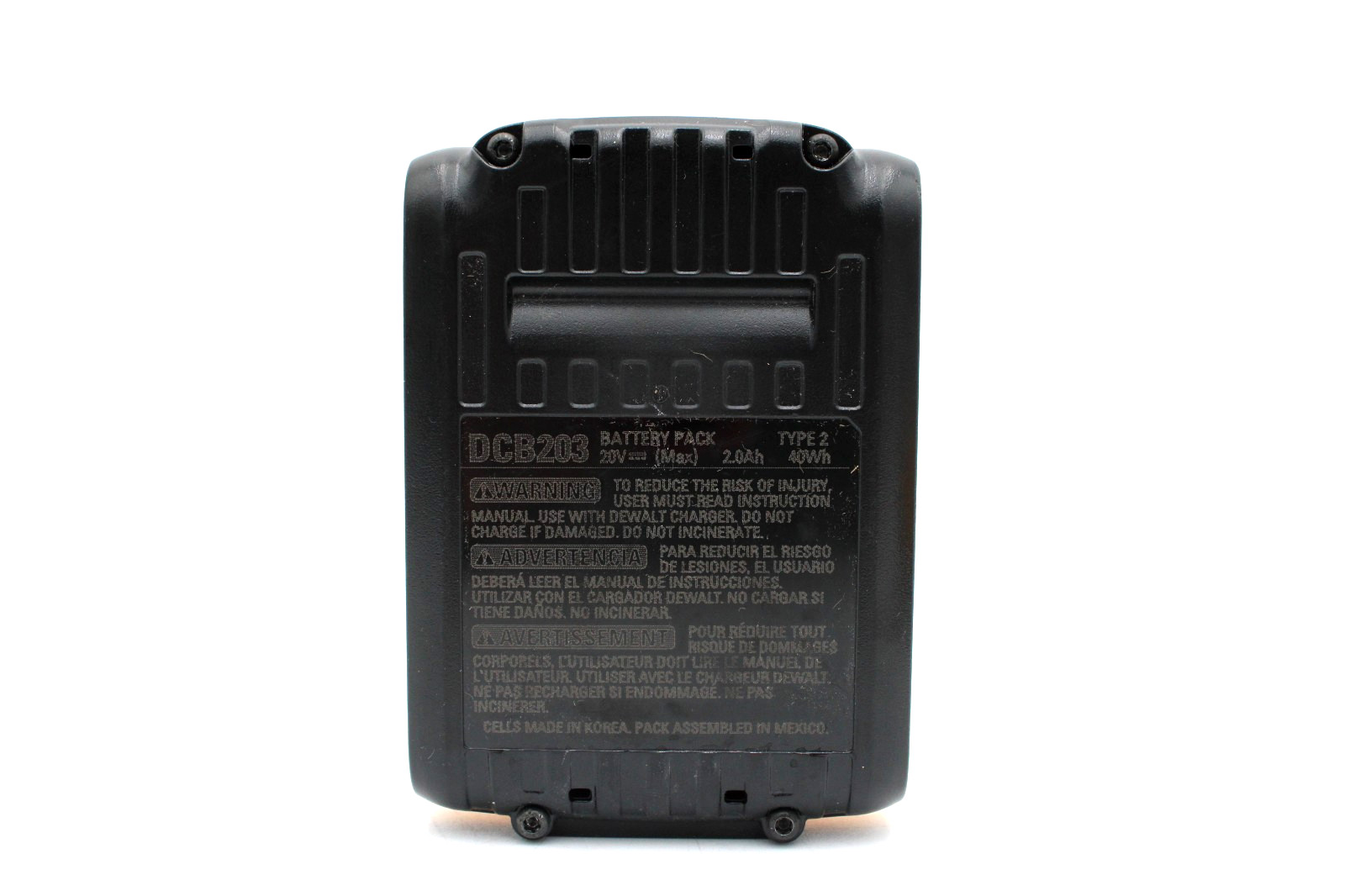 DeWalt DCB203 20V MAX 2.0Ah Lithium-Ion Battery *Lot of 2*