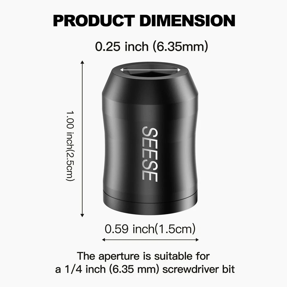 SEESE Strong Magnetic Screw Ring: 1/4 Inch/ 6.35 mm Universal Screw…