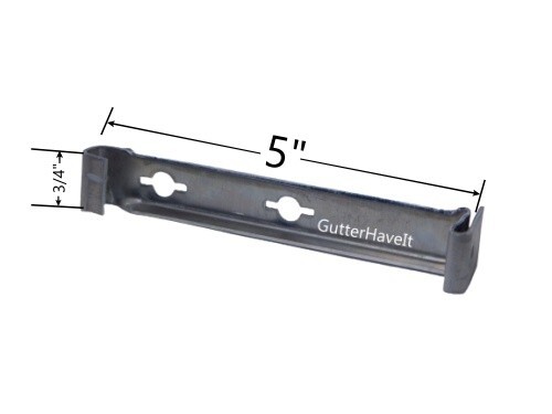5 – Inch Hidden Aluminum Gutter Hanger with Clip – without Screw (Package of 25)