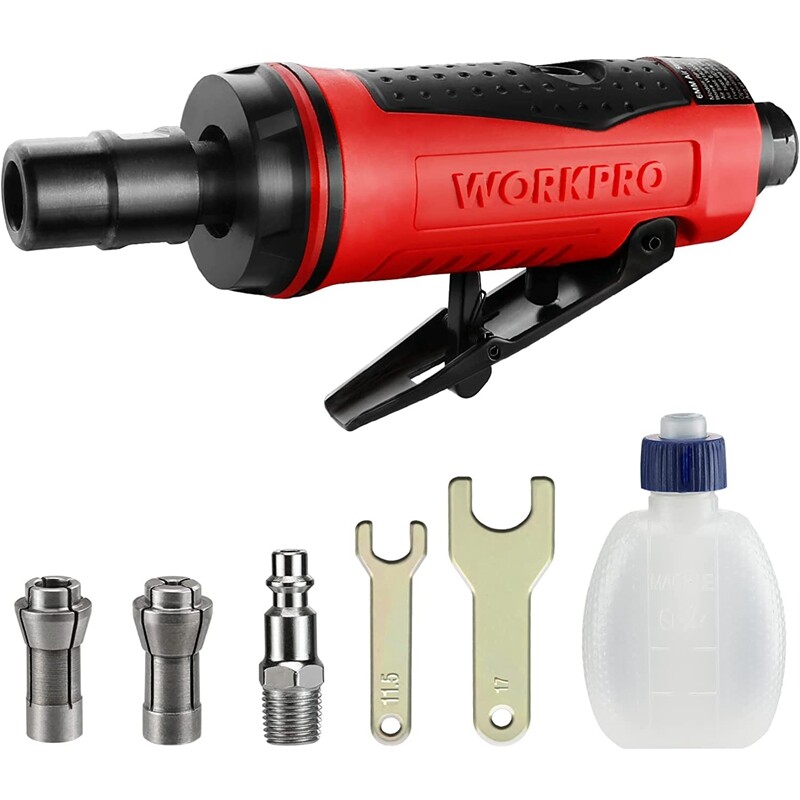 WORKPRO 1/4″ Air Die Grinder Pneumatic Straight Die Grinder Air-Powered 25000RPM