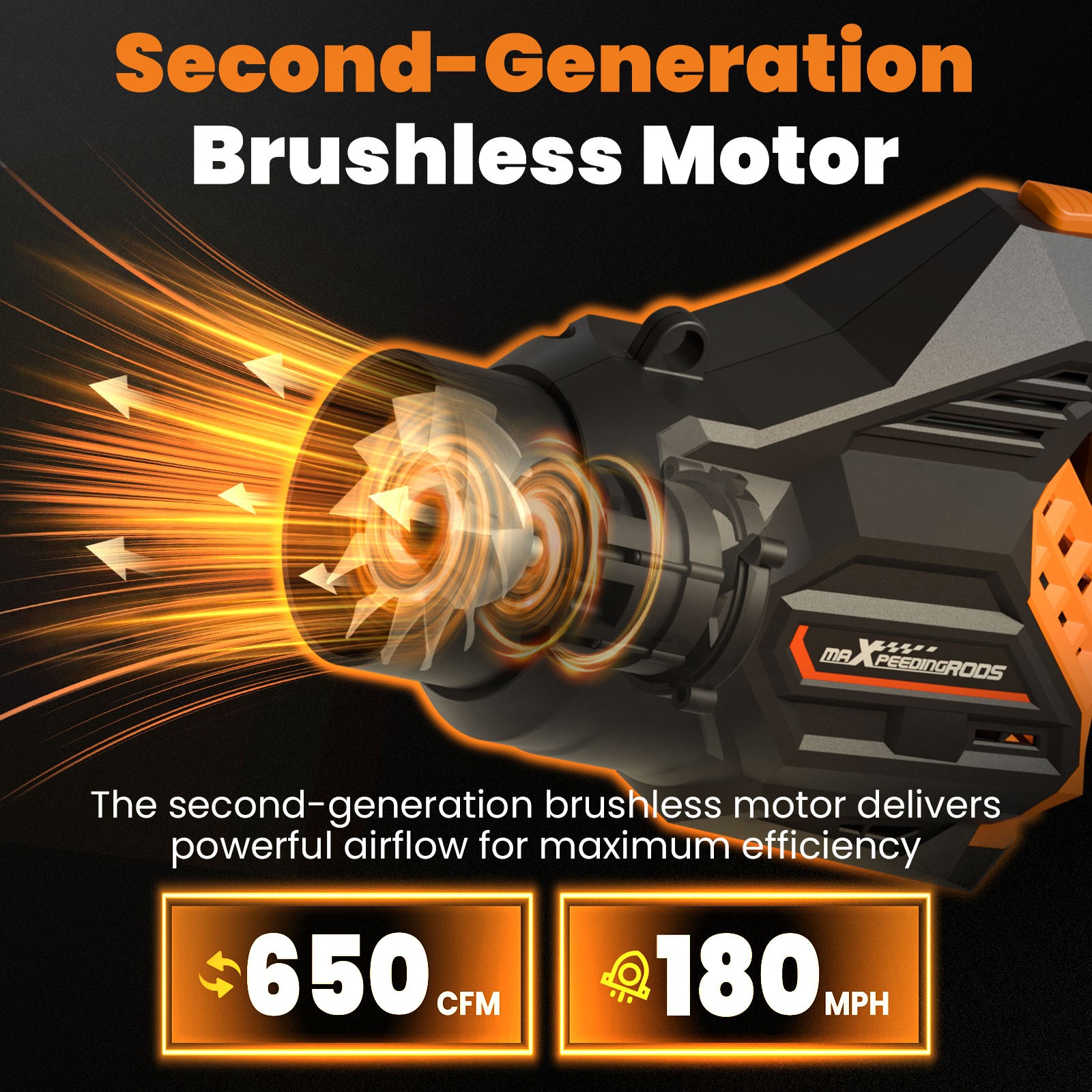 160 MPH Leaf Blower 580 CFM Cordless 2x21V 4500mAh Brushless Lightweight