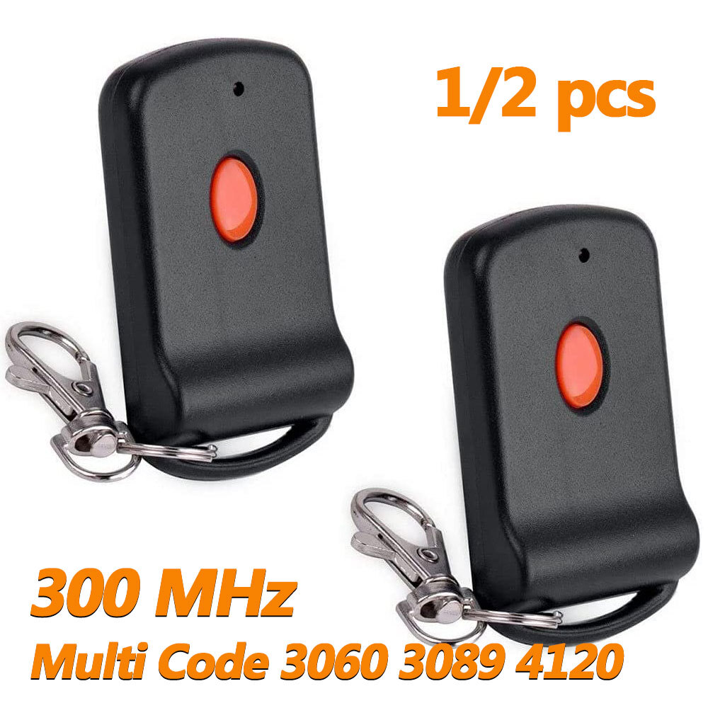 2PC Garage Door Gate Opener Transmitter 10 Digit Pins Code Remote Control 300MHz