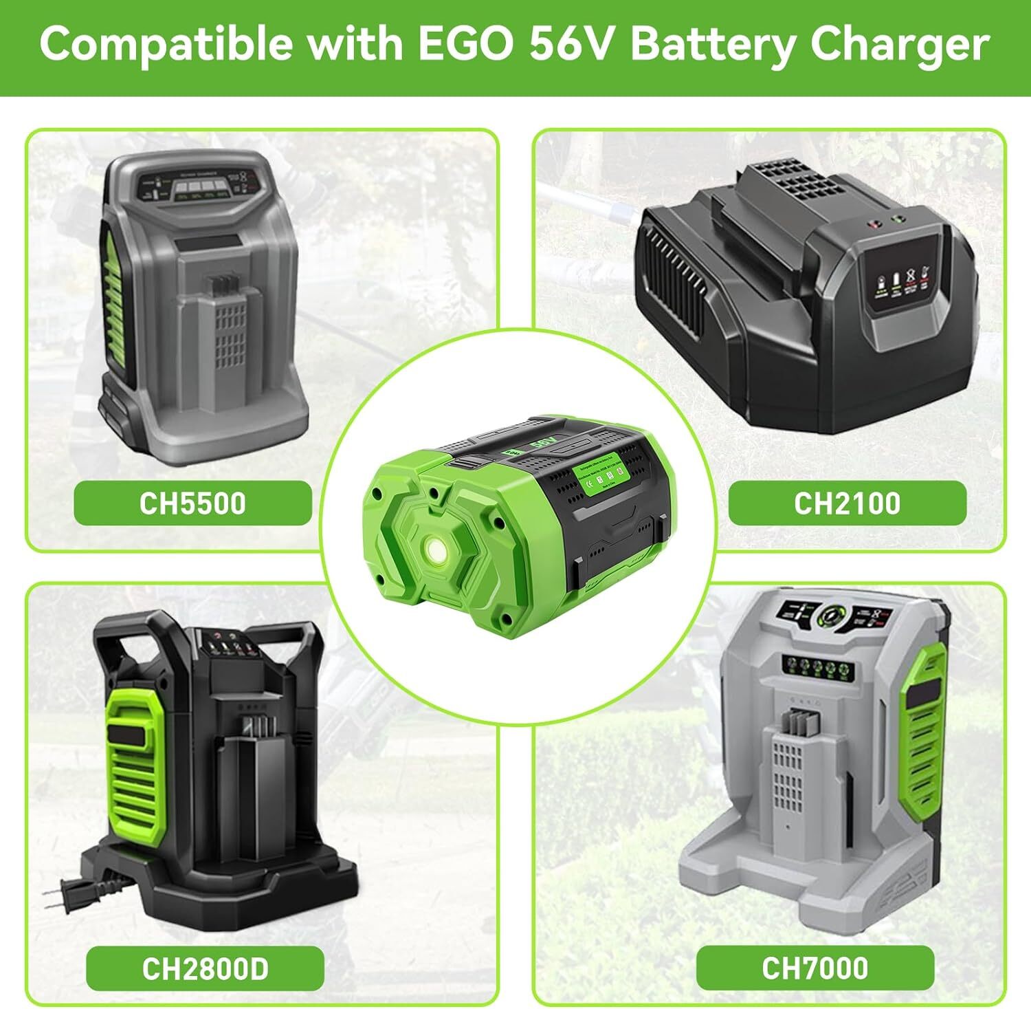 For EGO POWER+ 56V 12Ah ARC Lithium upgrade Battery BA6720T w/ Fuel Gauge