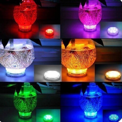 2pack Submersible LED Lights Remote Control Battery Powered,RGB Multi Color