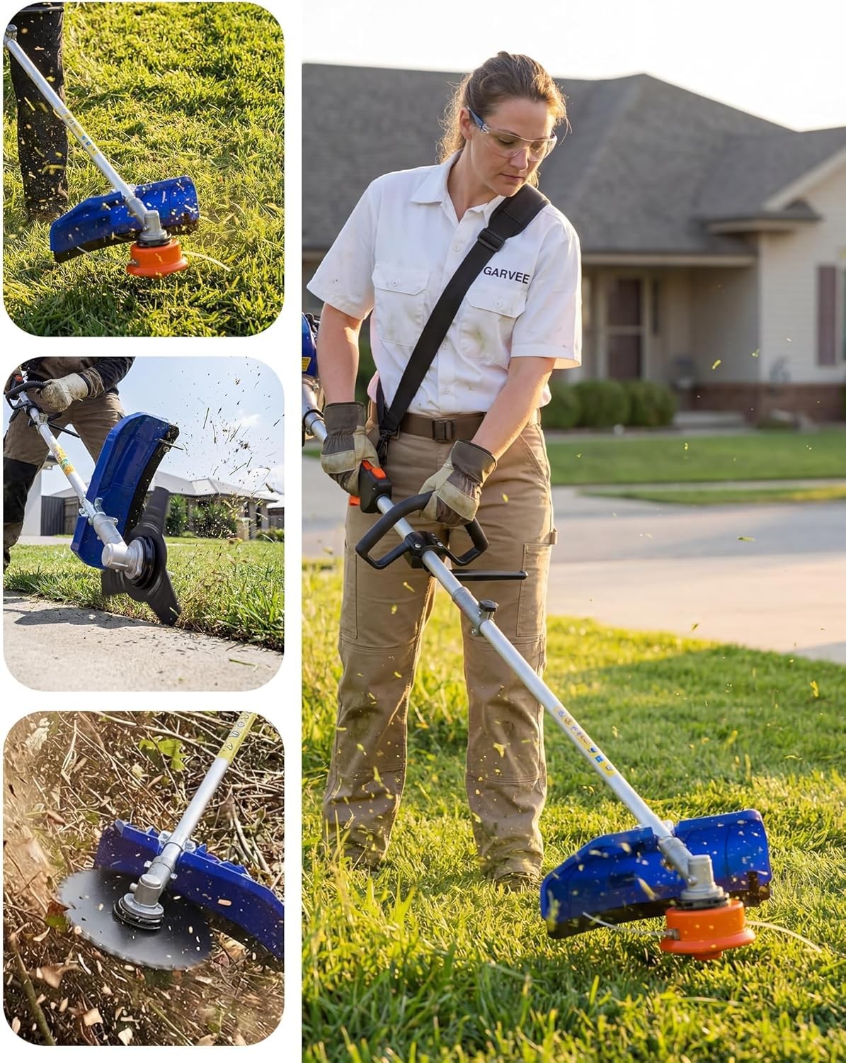 2 Cycle Gas Trimmer 43cc 52cc 3 in 1 Weed Eater Lawn Mower String Trimmer Set