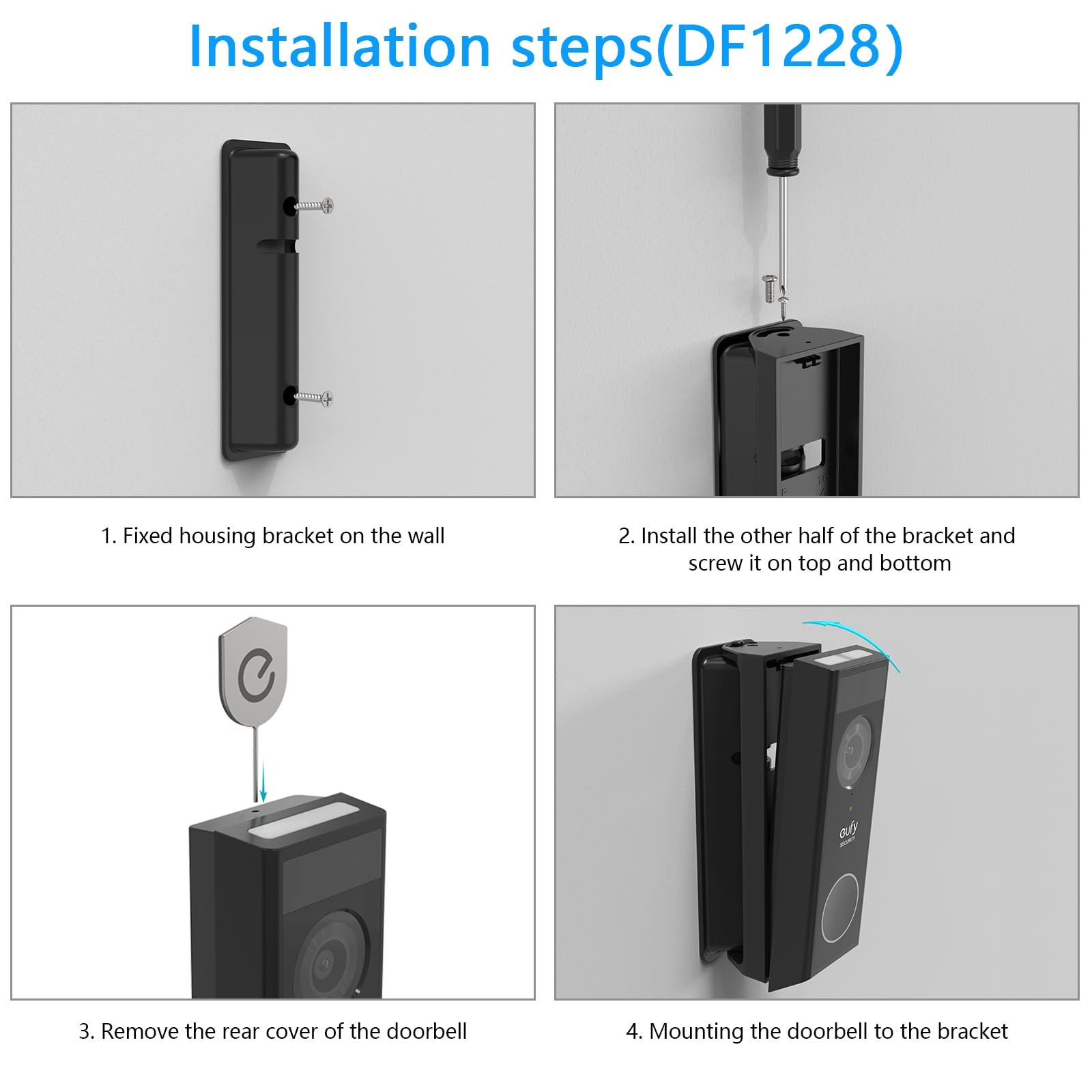 Adjustable 0-35 Degree Doorbell Angle Mount for eufy Security Video Black