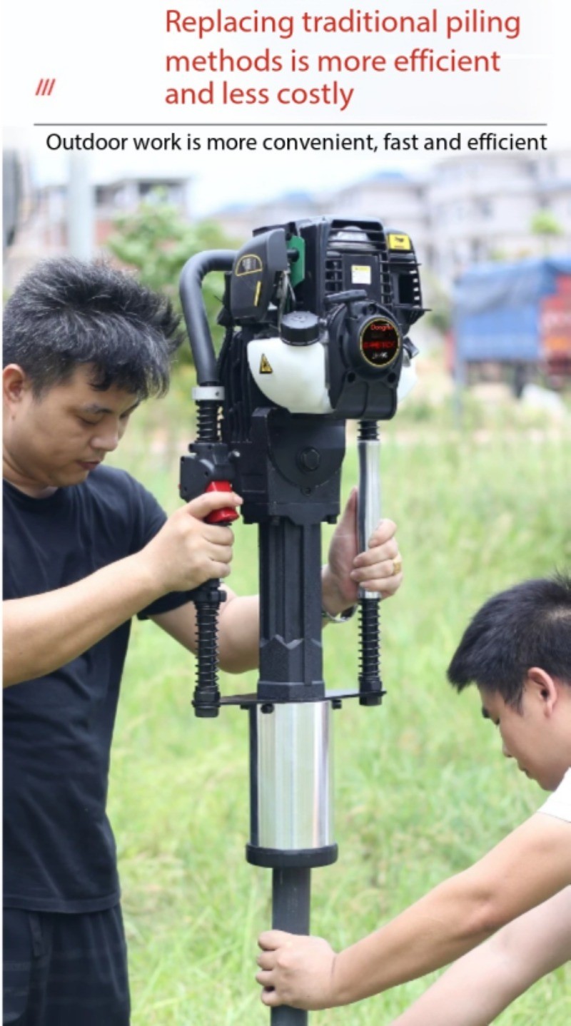 95 Octane Gas-Powered Pile Driver: A Portable, Electric Pile-Driving Tool