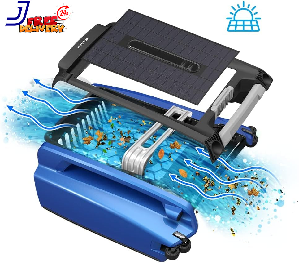 Solar Powered Automatic Robotic Pool Surface Skimmer Cleaner with 24/7 Continuou