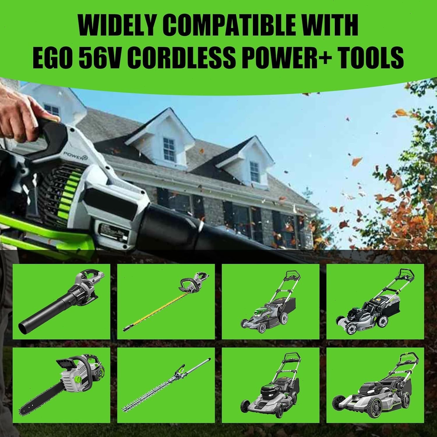 1~2PACK 56V 12.0Ah upgrade For EGO BA5600T Power + 56V 10Ah Lithium New Battery