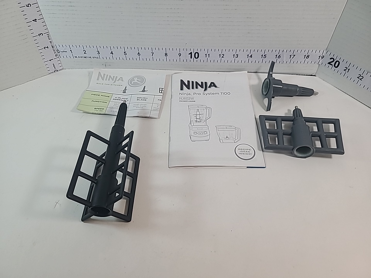 NINJA Pro System 1100 Blender 1100W Food Prcessor 72 Oz -Tested/Missing Parts