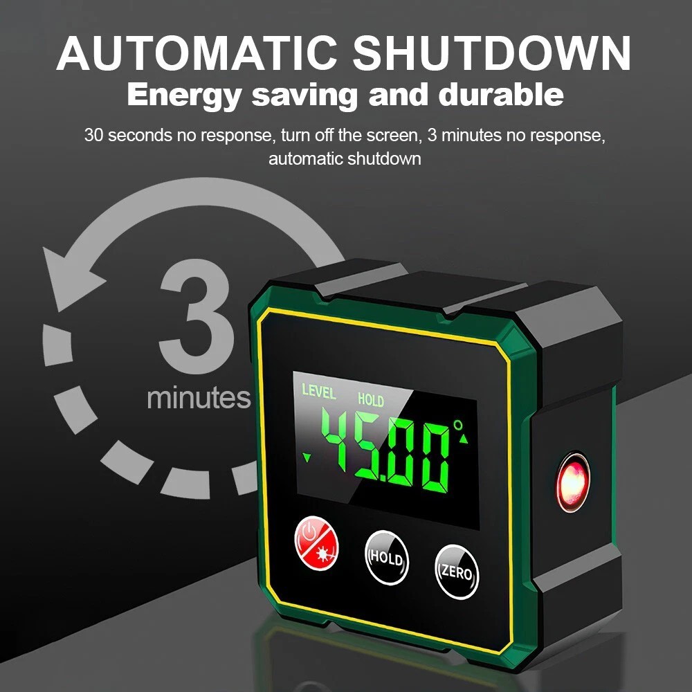 Digital Angle Finder with Electronic Laser 4-side Strong Magnetic Angle Gauge